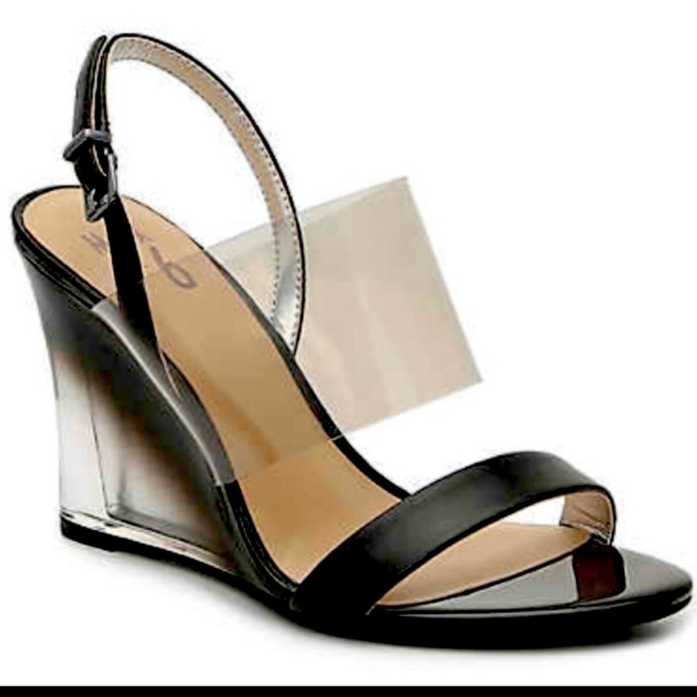 Mix No. 6 Bryden Lucite Wedge Heel Dress Sandals